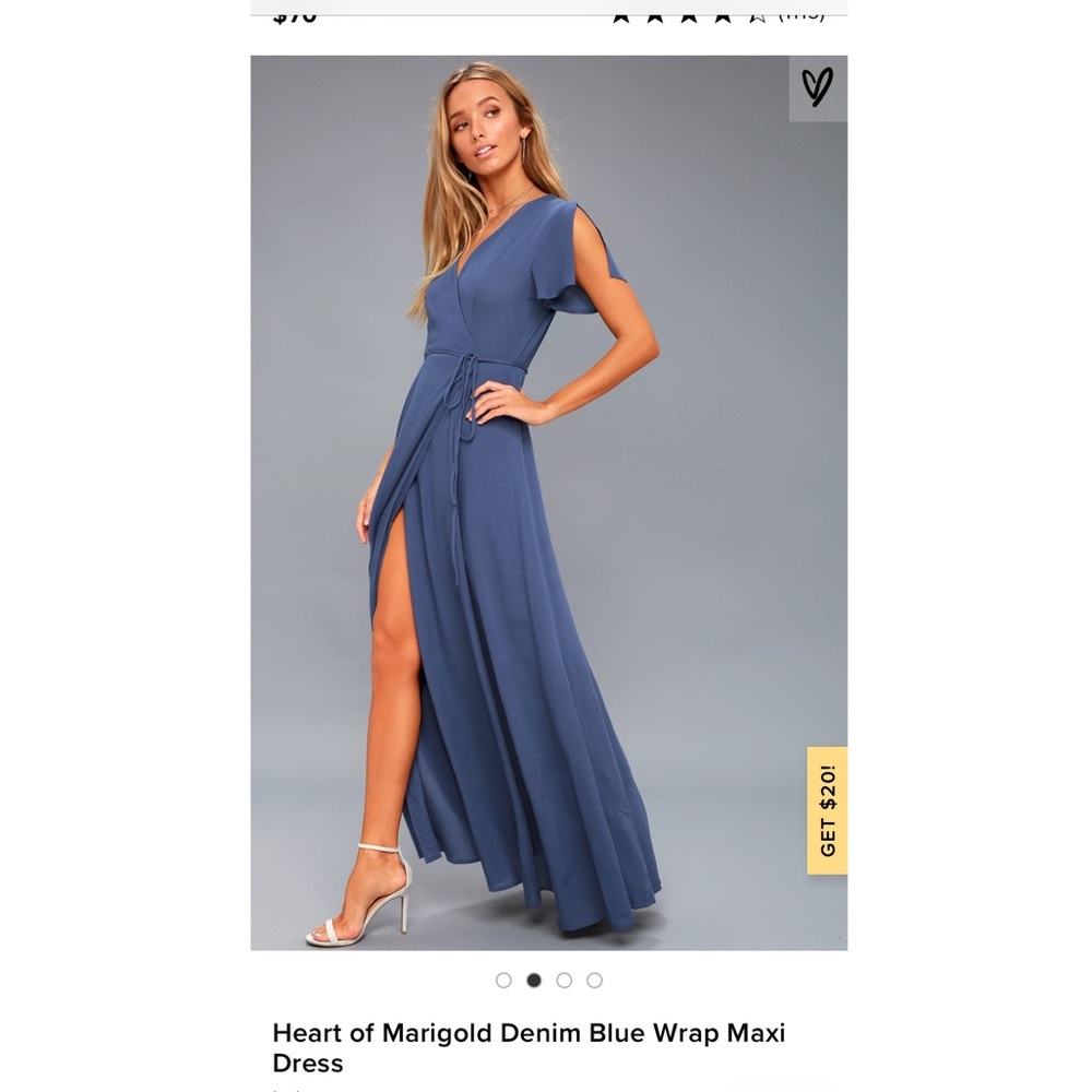 Lulus heart of marigold wrap maxi